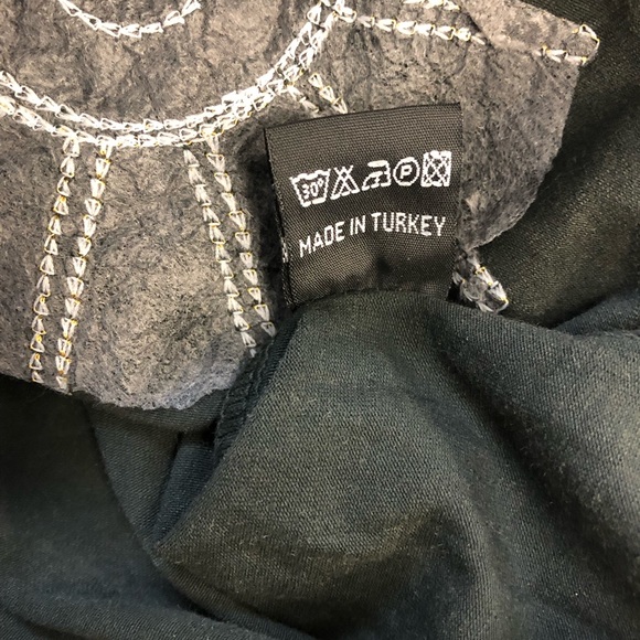 Dark grey denim blue front applications Women’s denim stretchy top short sleeve. - Picture 9 of 9